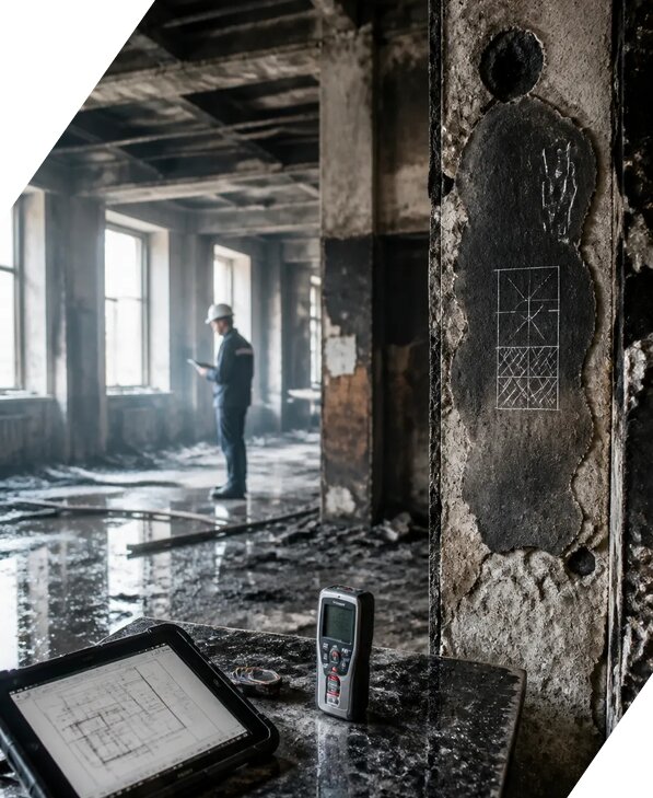 Обследование зданий после пожара в Малоярославце от 15513 р. | ЭкспертизаРоссия
