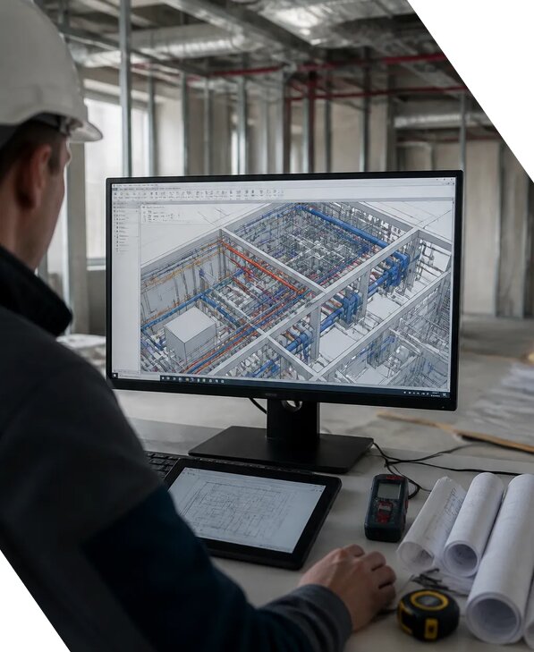 Создание BIM модели инженерных сетей для объектов в Малоярославце